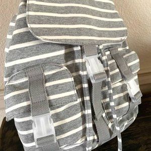 Madden Girl Grey & White Striped Backpack